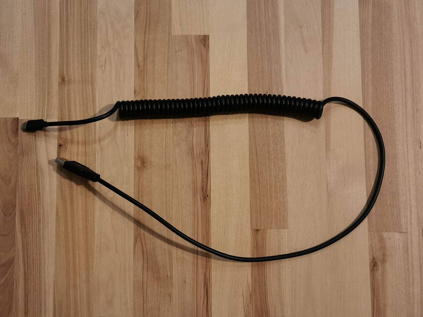 Coiled USB-C cable