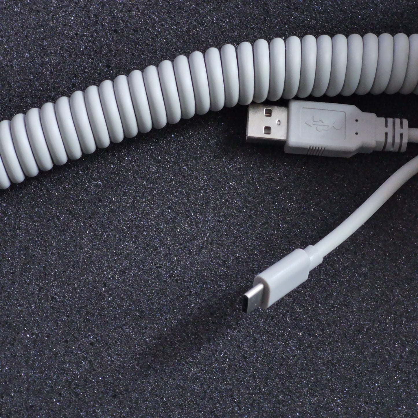 Coiled USB-C cable